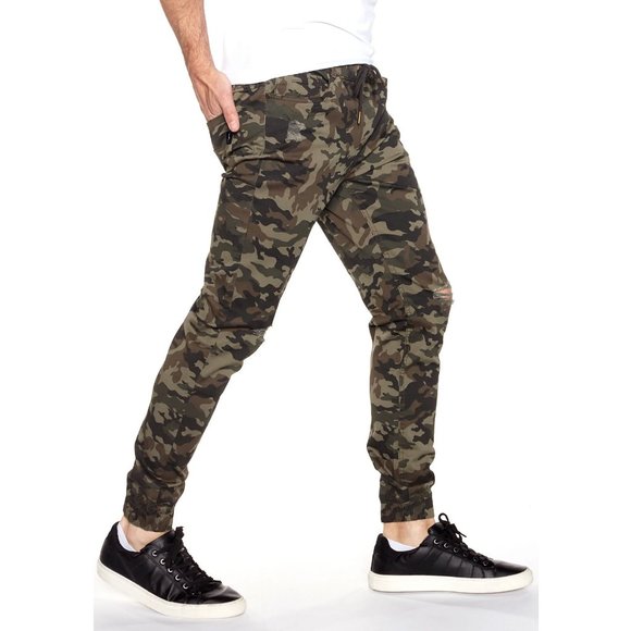 Jeaniologie Other - Jeaniologie Men's Jagger Distressed 5-Pocket Twill Camo Jogger Pants - NWT